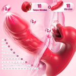 Adult Sex Toys For Women – Dual Motor Rose Toy Clitoral & G-Spot Vibrator, Licking & Thrusting Dildo, 10×10 Vibration Modes, Soft Silicone Women’S Sex Toys, Juguetes Sexuales, Adult Toys & Games