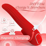 Double Tongue Licking Vibrator For Women - 10 Licking & 10 Vibration Modes, G-Spot Clit Stimulator, Rose Sex Toys With Ipx7 Waterproof, Abs+Silicone, Quiet Adult Toy For Couples Games