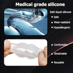 Male Cbt Testicle Bondage Set Chastity Devices Ultra-Stretch Silicone Scrotal Restraints Trainer Kit Bdsm Cock And Ball Torture For Stamina Training & Pleasure Control Adult Sex Toys White(2Pcs)