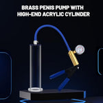 Penis Pump With Brass Pistol & Pressure Gauge,9 X 2.0 Inch Cylinder,Sex Toys - Pumps & Enlargers Penis Enlarger Male Sex Toys Sex Toys For Men Cock Pump Adult Toys For Men