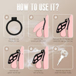 Male Chastity Cage, Lightweight Cock Cage Device, Large Chastity Device With 3 Sizes Rings, Penis Training And Abstinence Bdsm Sex Toys For Men?M?