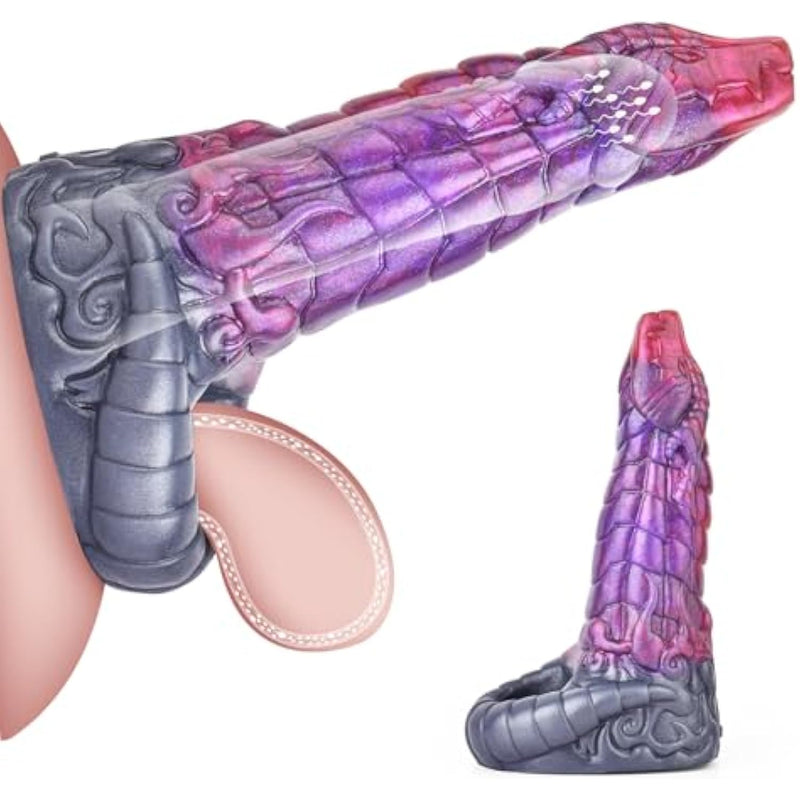 Reusable Penis Extender Sleeve - 7.5" Girth Enhancer For Men | Male Enhancement Sleeve | Thick Cock Sleeve Sex Toy For Maximum Stimulatio