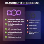 Sex Toy Cock/Penis Rings Set With 3 C-Ring Set - Helps Create Firmer And Thicker Erections - Side Tabs For Easy Removal And Adjustment Adult Sex Toys For Men Or Couple Purple