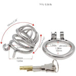 Metal Chastity Cage Chastity Device For Male Penis Exercise Penis Cage With Invisible Lock And 2 Keys Adult Sex Toys Cock Cage Used To Restrain Men (Large,1.96In)