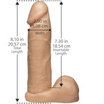 Doc Johnson Vac-U-Lock - The Realistic Dildo - 8 Inch FIRMSKYN - F-Machine and Harness Compatible - for Adults Only, Vanilla