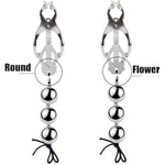 Weight Ball Nipple Clamp Adjustable Metal Nipple Clamps Non-Piercing Large Nipple Clips For Women Gravity Ball Nipple Clip Pendant Stainless Steel Nipple Clip