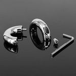 Male Penis Cock Ring Delay Head Glans Ring Stainless Steel Scrotum Ball Stretcher Weights Adult Sex Toys(Small)