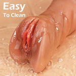 3 In 1 Pocket Pussy Male Masturbators With Lifelike Face, Sex Doll With Realistic Textured Mouth Vagina And Tight Anus, Masturbator Male Stroker Deep Throat Oral Adult Sex Toys For Men Pleasure(Brown)