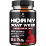 Horny Goat Weed For Men - Extra Strength Male Supplement With Black Maca Root, Tongkat Ali, Saw Palmetto & Panax Ginseng Extract For Stamina & Energy - 180 Capsules