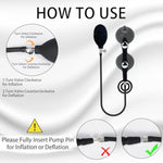 Inflatable Anal/Butt Plug Prostate Massager With Rolling Steel Ball Inside Lgbt Anus Vagina Dilator Expander For Erotic Games (Two Balls)