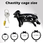 Large Male Chastity Cage, Cock Cage Male Chastity Device With 4 Ring Sizes Invisible Lock Fits For Beginners Sex Toys For Men Penis Training