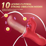 Tongue Vibrator Toys For Women Rose Sex Toy G Spot Vibrators Thrusting Dildos With 10 Licking & 10 Swing Vibration Modes Adult Rabbit Nipple Clit Stimulator Anal Toys For Female Couples Games