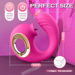 Tongue Vibrator Adult Sex Toys For Women - 12 Licking Clitoral & 12 Vibrating Dildo Thrusting Vibrator For G Spot, Anal Clit Nipple Vibrators Female Couples Sex Toys, Adult Toys For Women Men (Rose)