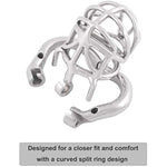 Medical Grade Stainless Steel Chastity Device Ergonomic Design Belt Restraint Men Bondage Fetish K555 (55Mm/ Xl Size)