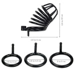 Male Cock Cage Chastity Device - Chastity Device Locked Cage Sex Toy For Men With 3 Different Sizes Rings Adult Sex Toy For Male Penis Exercise 2 Keys Included