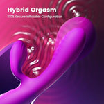 Inflatable Adult Sex Toys With Dual Powerful Vibrating Heads 10 Vibration Modes Couple Sex Toys Anal Vibrator Prostate Massager Gspot Stimulator For Adult Male Famale Men Women (Purple)
