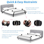 Bdsm Bed Bondage Restraints Sex Toys, Neck To Wrist Ankle Straps Harness Adjustable Sex Handcuffs With Blindfold And Tickler Bondage Gear & Accessories For Couple Play