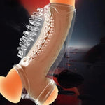 Penis Sleeve Cock Sleeve Sex Toys For Men, Transparent Penis Extender Penis Ring For Men Girth Enhancer, Penis Extension Male Sex Toy For Couples Sex Game, Penis Enlarger Pump Men Sex Toy For Women