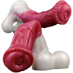 Penis Rooster Sleeve, Pink White Mixed Colored Horses And Fake Penis Men Penis Extension Increases And Thickened Pennis Easy To Clean Soft Silicone Material Partner Couple Sex Delay Time Ring (Small,)