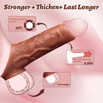 Realistic Soft Penis Sleeve Extender With Cock Ring, Delay Ejaculation Silicone Ring For Men, Enlarge And Prolong Pleasure, Adult Sex Toys For Couples