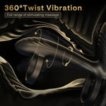 Vibrating Cock Ring with 360° Twisting G-Spot Stimulator – 2026 New Penis Sleeve Extender with 10 Vibration Modes, Penis Ring Couples Sex Toy for Clitoral & Testicle Stimulation, Adult Couple Vibrator