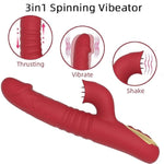 Vibrator Thrusting Dildo Sex Toys For Women - G Spot Vibrator Clitoral Stimulator,Anal Vibrator With 9 Vibration 7 Thrusting & Licking, Rabbit Vibrators Female Adult Toys & Games For Couple(Red)