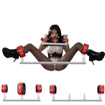 Spreader Bar Sex Toys Bdsm Bondage Restraints With Leather Handcuffs Ankle Cuffs Furniture Restraints Kit Expandable Fetish Sm Games
