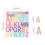 624 Pcs Vinyl Alphabet Stickers, 12 Sheets, 2 Inch Self-Adhesive Letters for Crafts