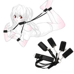Bdsm Handcuffs Sex Bed Adult Set, Sex Bondage Restraints Straps Cuffs, Adjustable Leg Restraints Open Legs Fetish Handcuffs Kit Cuff Restraint Set Couples Sex Toys For Couple Sex Play