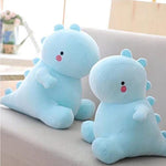 11.8 Inch Cute Dinosaur Plush Toys, Plush Stuffed Animal Dino Hugging Pillow Soft 3D Pom Plush Toy, Birthday Gifts For Kids Girls Boys (Blue)