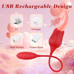 G-Spot Vibrator Tongue Sex Toy For Women, 2In1 Silicone Tongue Clitoral Stimulator Sex Toy With 10 Licking Biting & Vibrating Modes Anal Clit Nipple Vibrators For Female Sex Toys Red