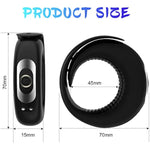 Vibrating Penis Ring With Adjustable Buckle, 10 Vibration Modes, Rechargable Penis Vibrator Stretchy Silicone Cock Ring For Erection Stimulating Pleasure Enhance, Sex Toys For Men And Couples