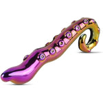Fantasy Colorful Tentacle Glass Dildo - 7.48" Slim Beginner Octopus Dildo For C G Spot, Cute Discreet Curved Anal Toys With Handle, Prostate Wand Glass Sex Toys For Women Men