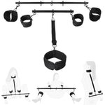 Restraints Bondage Detachable Spreader Bar Sex Toys, Adjustable Bdsm Bondages With Soft Feather Handcuffs & Ankle Cuffs, Adult Toys Fetish Expandable Sm Kits For Couples & Sm(Black)