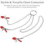Body Jewery Body Chain Nipple Clamps Nipple Chain Y-Shaped Non-Piercing Clips With Adjustable Metal Knob For Women Faux Body Jewelry