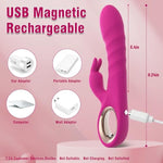 Thrusting Dildo Vibrator Adult Toys For Women- 3 In 1 Rabbit Vibrators Dildos With 5 Thrusting, 10 Vibration Modes, G Spot Vibrator Female Sex Toys Adult Toy For Womens Or Couples Sex Toys