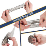 New Penis Rings For Men Erection, 2Pcs Reusable Cock Rings Penis Enlarge Sleeves Girth, Long Lasting Stronger Strechy Adult Sex Toys For Men Or Couple Enhance Sexual Pleasure