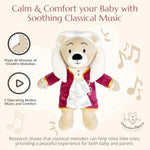 Vivaldi Virtuoso Bear – Dual-Mode Plush Toy With Music & Comfort Features, Plays 40 Mins Of Classical Music & White Noise For Babies & Toddlers