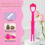 1 Menstrual Cup & Applicator Set - Softest Reusable Menstrual Cup - Inserts and Removes Like a Tampon - Made Easy - Every Woman Can Now Use Menstrual Discs
