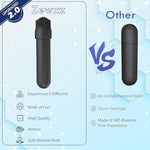 Bullet Vibrators For Women, Mini Vibrator Comes With 3 Different Silicone Heads, Ipx7 Waterproof, Usb Rechargeable - Personal Massager With 10 Vibration Settings (Black)