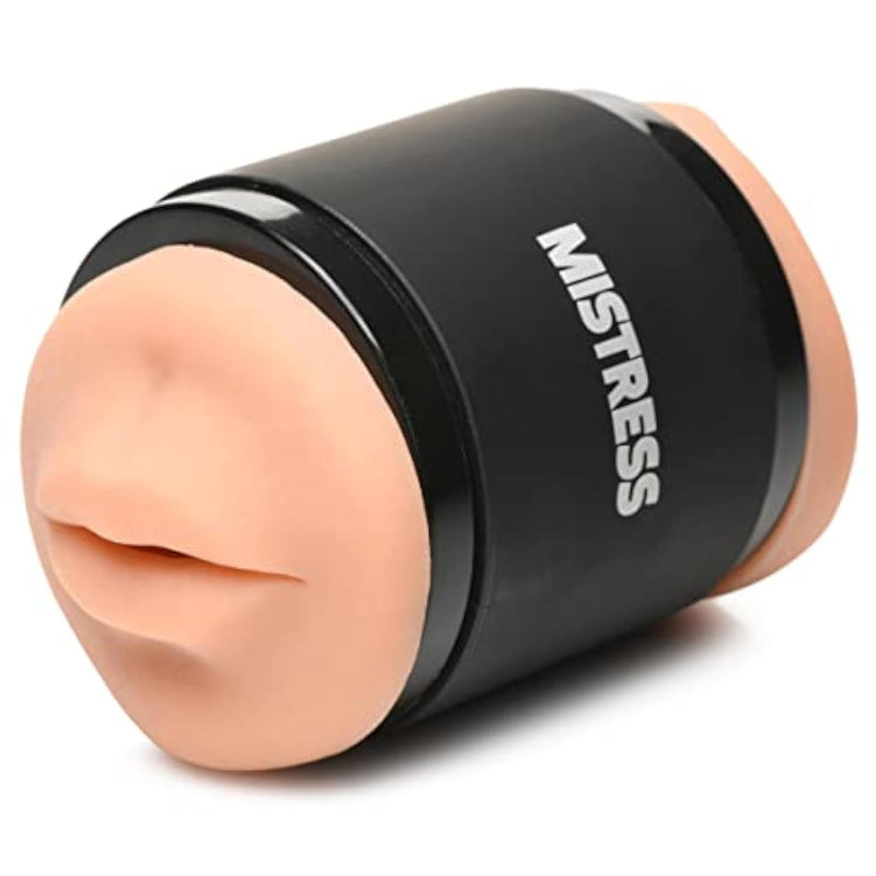 Mistress Double Shot Ass & Mouth Stroker & Male Masturbator Sexual Stimulation Device For Men And Couples. Realistic Textured Mouth & Anus Adult Toys, Easy To Clean- Medium