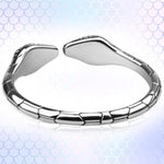 Male Penis Ring Stainless Steel Cockrings Smooth Snake-Shaped Delay Glans Ring Testicles Stimulates Erection Pleasure Enhancing Adult Sex Toys (S)