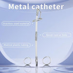 Flexible Hollow Urethral Dilator, 7.87 Inch Urethral Sounding Penis Plug With Cock Rings Sex Toy For Men