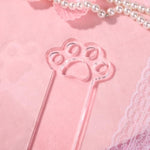 Spanking Paddle Bdsm Bondage Flexible Slapper Transparent Cat'S Paw Shape Sex Toys For Women Men And Couples