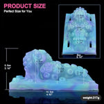 Multi-Purpose Fantasy Cyan Sex Foreplay Grinder, Glow Soft Silicone Monster Grind Pad, Waterproof Strap On Women Pleasure Grinding Toys, Female Humping Masturbation Adult Game Toy Tools (2424)