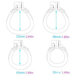 Male Chastity Device Cock Cage With 4 Different Sizes Of Wider Rings Adult Sex Toys Lion'S Head Chastity Cage Used To Exercise Male Penis For Sm Bondage Enthusiasts (L,White)