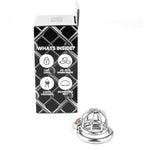 Silent Lock Stainless Steel Chastity Cage With 1-Way Belt And 3 Size Rings- Adult Sex Toy For Bondage