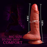 7.67 Inch Girth Huge Thick Dildo, Real Skin Dual Density Silicone Dildos With Strong Suction Cup For Hands-Free Play, G-Spot Realistic Dildo Anal Sex Toys For Men And Women