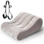 Sex Pillow With Sex Leather Bondage Strap,Sex Cushion Wedge,Adjustable Sling Restraints,Sex Furniture For Bedroom Sofa,Velvety Anti-Leak Valve Cushion,Couple Adult Sex Toys For Deep Position Support