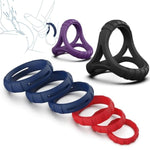 Silicone Penis Rings Set Sex Toys For Men?8 Different Sizes Cock Rings For Erection Enhancing, Long Lasting Stronger Men Sex Toy, Stretchy Adult Toys For Couples Pleasure- Blue